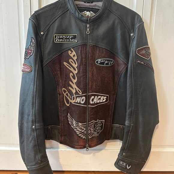Harley-Davidson Black Leather Riding Biker Jacket - Picture 1 of 14